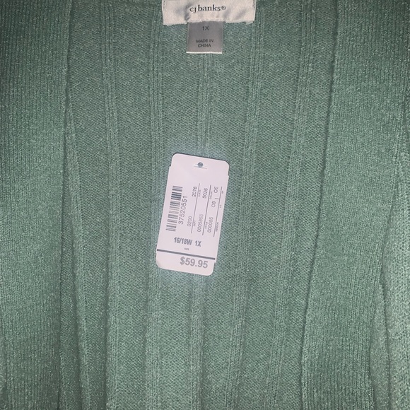 Cjbanks plus size, open style, thigh length cardigan - Picture 5 of 6